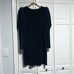 Velour Puff Sleeve Dress